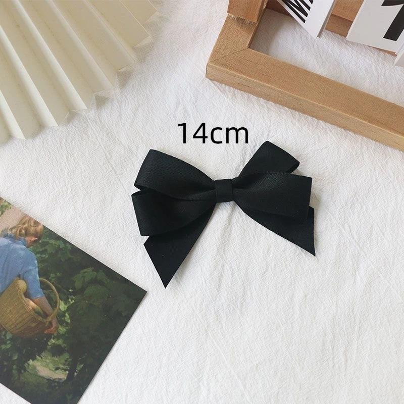 Black Bow Brooch With Ribbon And Safety Pin Simple Corsage Women'S Clothing Accessories  Jewelry