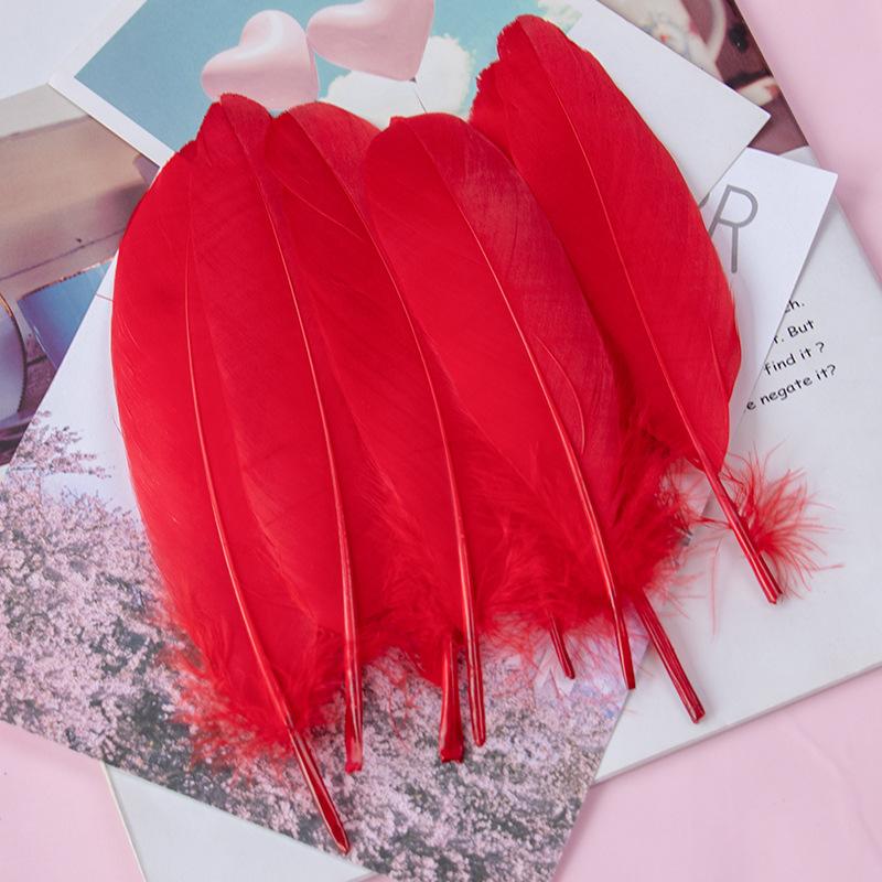 50Pcs15-20Cm Natural Goose Feather Multicolor Handicraft Dream Catcher Swan Feather Family Party Jewelry Decoration