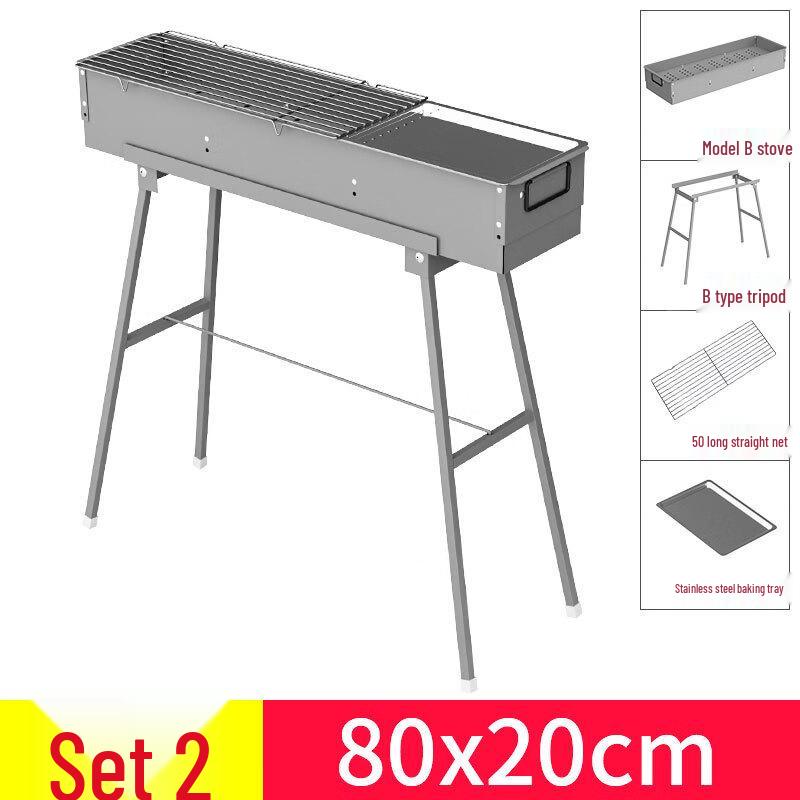 Tiemuyun Outdoor Portable Foldable BBQ Grill