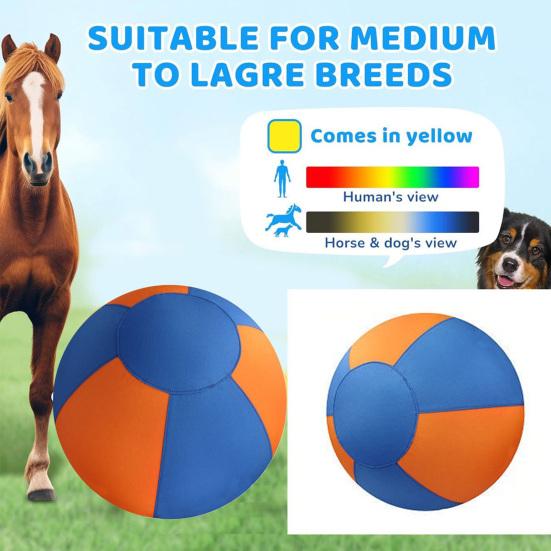 Palla da Herding Gonfiabile da 18 Pollici per Cani, Palla Jumbo Calmante con Copertura, Palla da Addestramento per Cani Resistente agli Strappi per Razze Grandi, Gioco Attivo all'Aperto