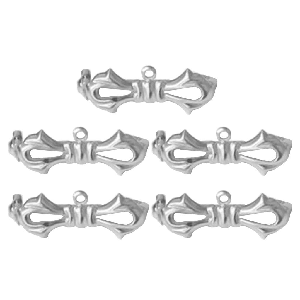 5 Pcs Vintage Elegant All-matched Suit Brooch Pin Niche Design Bowknot Metal Jewelry Accessories Wedding Banquet Gift