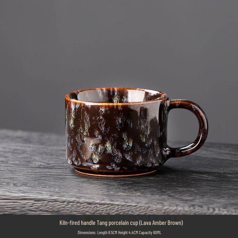 Vintage Japanese Kiln-Glazed Ceramic Teacup