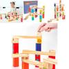 Wooden Childrens Ball Bearing Run Track Building Set For Ages 3 To 6 Educational Toy