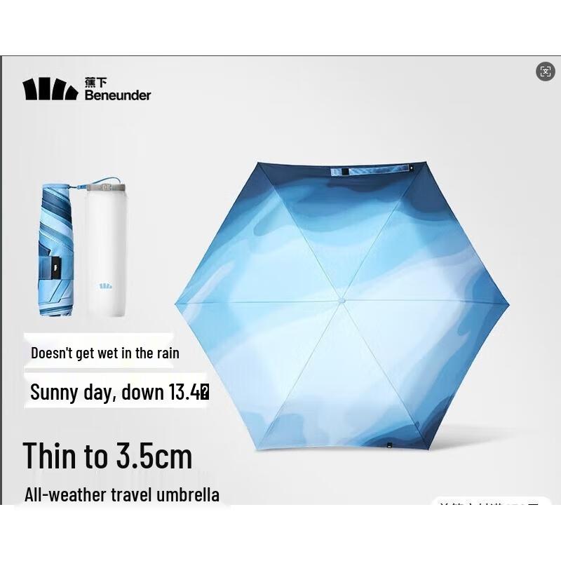 Beneath the Banana Automatic 3-Fold UV Sun & Rain Umbrella