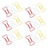 100pcs Bone Shape Paper Clips Rustproof Plating Process Increased Slip Resistance Cute Metallic Paper Clips for Office