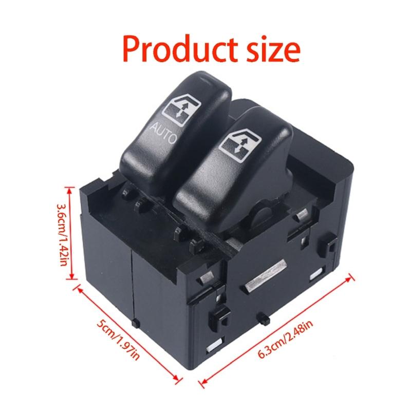 Vehicle Window Control Unit for the Front Left Driver-Side Position, with Reference 10387305, Two Buttons, and One AUTO-Marked Button