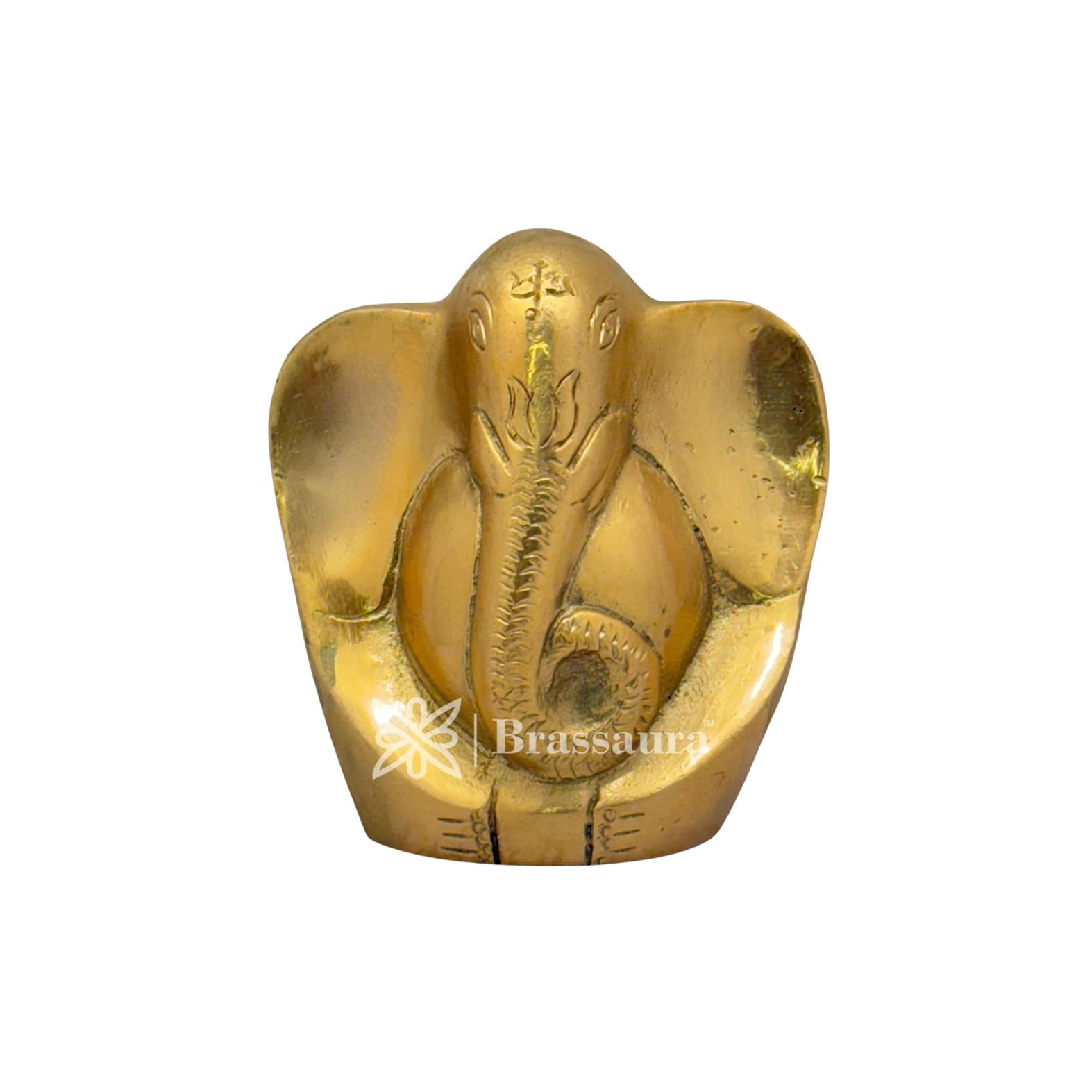 Оригинальный современный латунный идол Ганеши для дома и декора, статуя Ганеши - 9 см