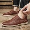 Spring Low Top Shoes Men's Lace Up Loafers Versatile Casual Shoes Men's Running Shoes Park Walking Shoes Soft Soles Comfortable