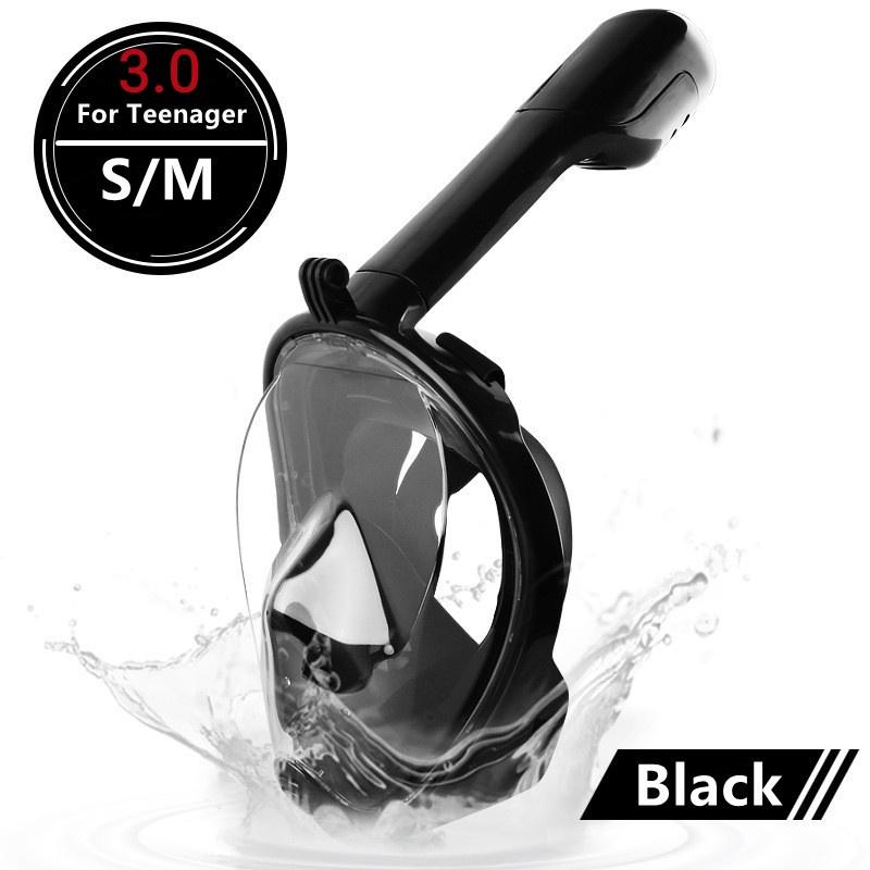 Underwater Scuba Anti Fog Face Diving Mask Snorkeling Respiratory Masks Safe Waterproof Swimming Equipment for Adult Kids
