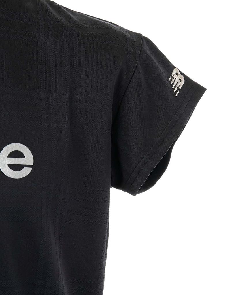 Tricou de golf cu mânecă scurtă și guler înalt Quick 1 [New Balance] pentru femei (Absorbant de umiditate, Uscător, Elastic) / 012-5166512 010_Negru [M]