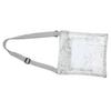 Transparent Messenger Bag with Adjustable Shoulder Strap and Inner Pocket for Sports Events Gray
