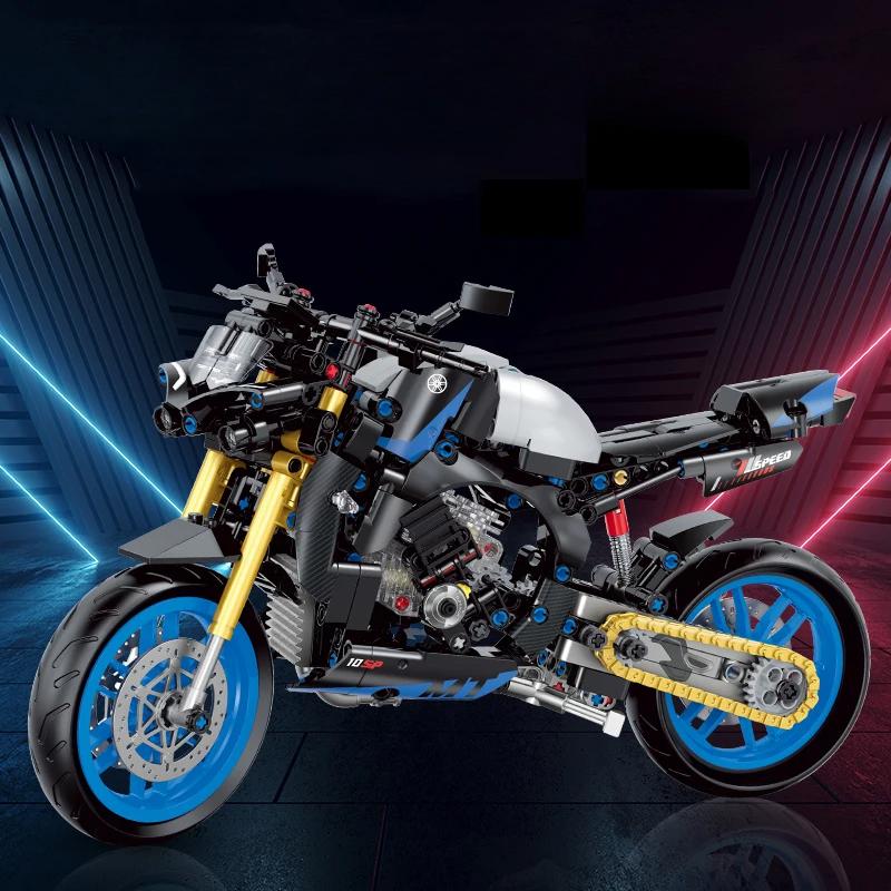 Speed Champions GP Tournament Motorcycles Model Building Blocks Classical Modern Moto Dirt Bike Racing Sets Kids Toys Gifts