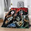 Rockband Kiss Band Decke Mode Flanell Flauschige Fleece Überwurfdecke Kinder und Erwachsene Geschenk Sofa Reise Camping