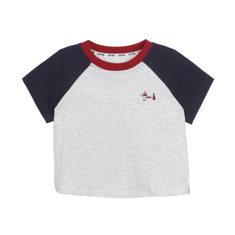 LUSON Baby Boys Raglan Sleeve Color-Block T-Shirt