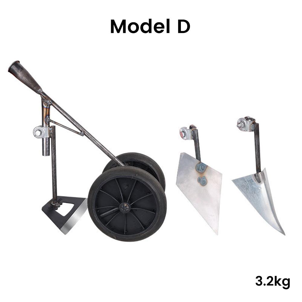 3 In 1 Multifunctional 2Wheels Power-Assisted Weeding Scarifying Hoe, Ditching And Scarifying Triangular Hoe, Agricultural Tools