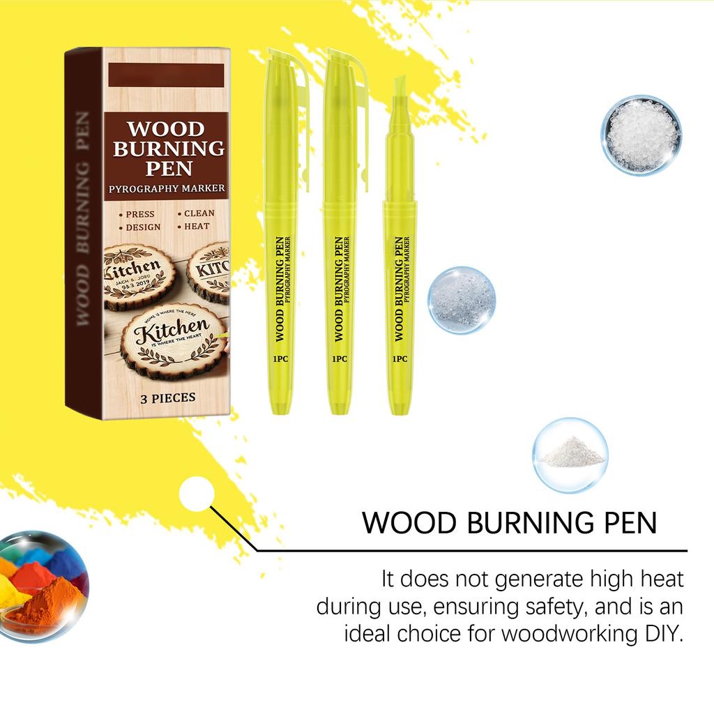 Pyrography Marker Pen Wood Pyrography Pen Burning Effect Pen Wood Marker Art Marker Pyrography Pen  Pen 1.5ml