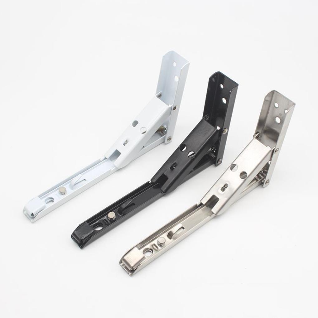 2PCS Heavy Duty Stainless Steel Table Bench Folding Shelf Bracket