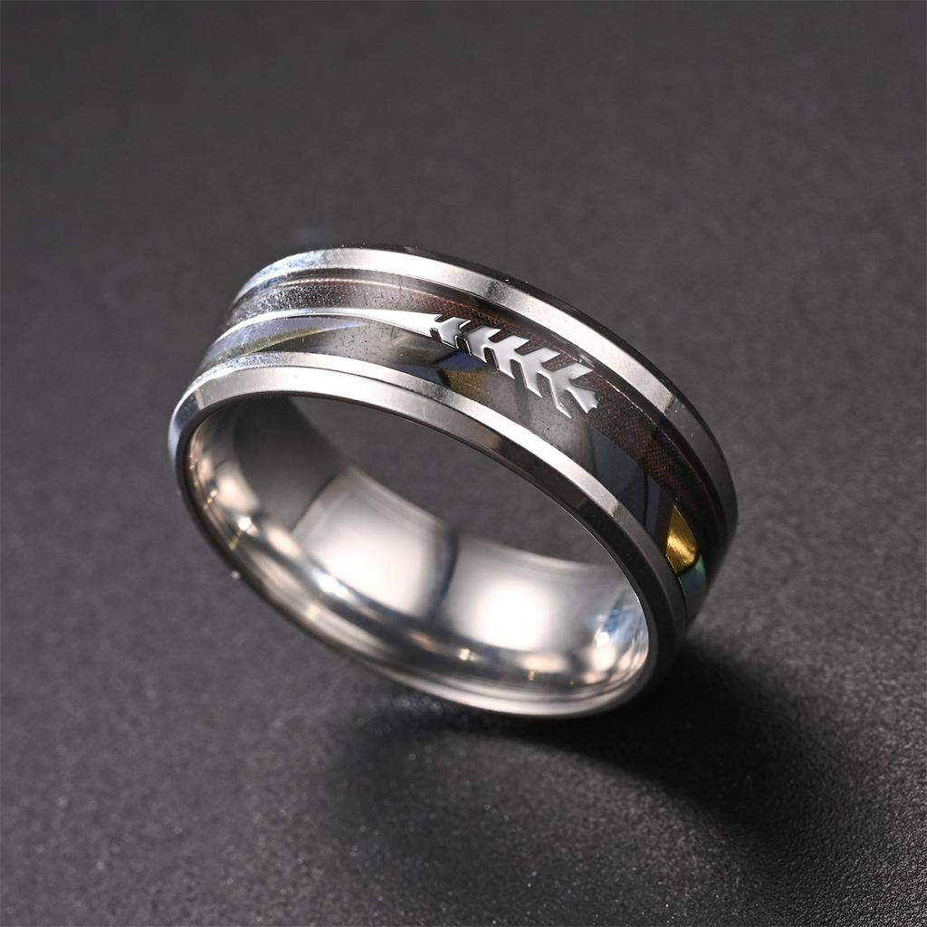 1Pc Fashionable, Fashionable, Versatile and Minimalist Design Titanium Steel Ring, Suitable for Men and Women To Wear Fashion Accessories