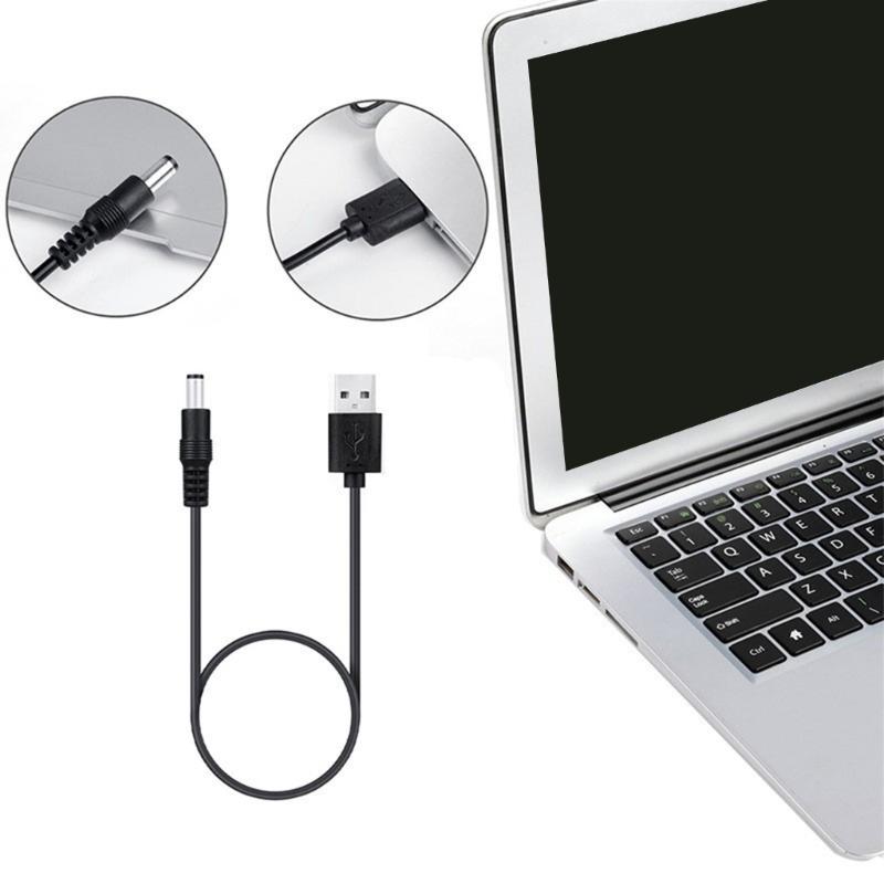 USB To DC5521 Power Cable 5V DC5.5x2.1mm Charging Cord Includes 13 Tips for Cameras Tablets and More