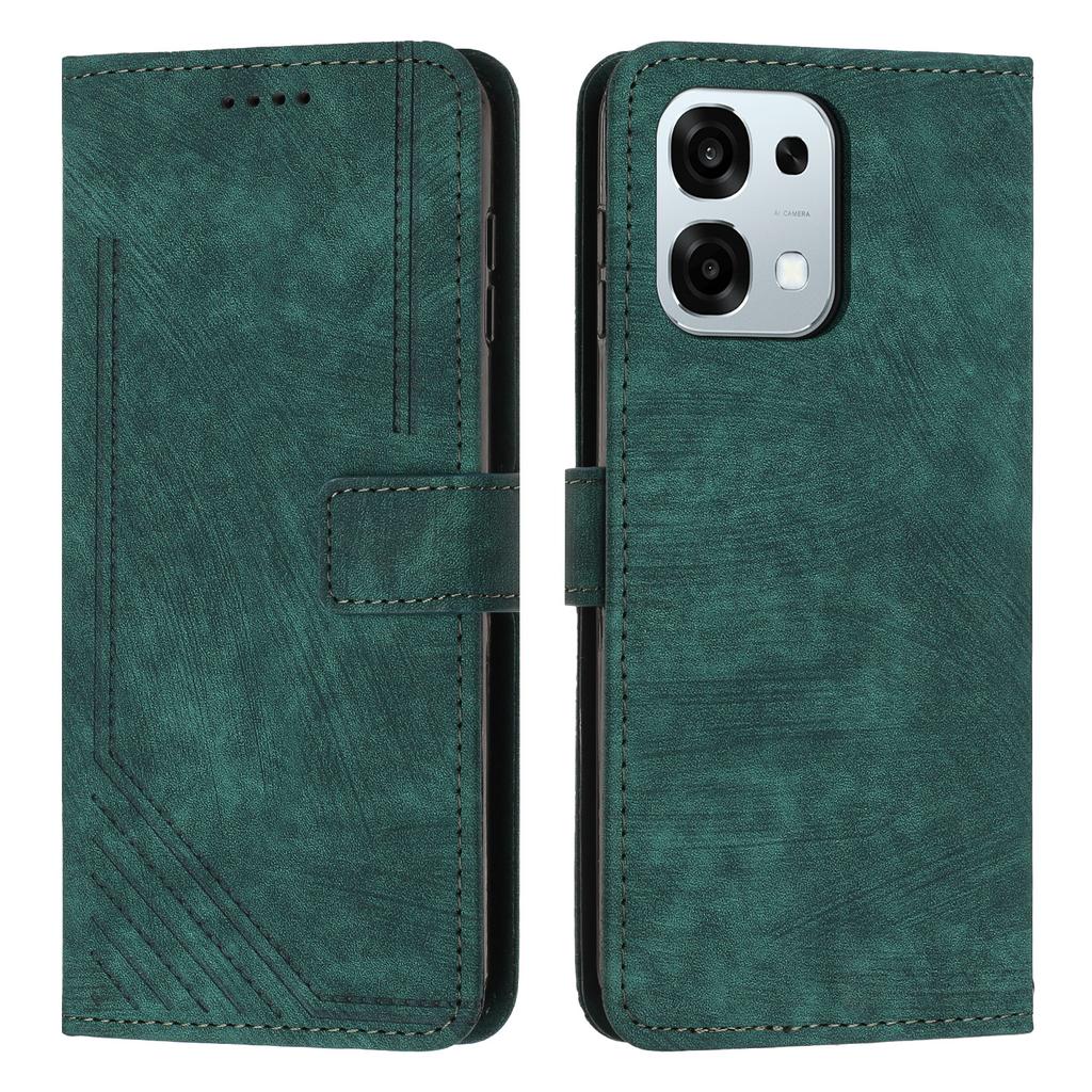 For Oppo A6 Pro 4G/Oppo A6 Pro 5G/Oppo F31 5G Stand Case Imprinted Lines Leather Phone Cover