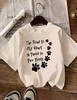 Women Pet Lover Graphic T Shirt The Road To My Heart Is Paved In Paw Prints Heart Shaped Paw Print Round Neck Short Sleeve All Season Dog Mom Casual