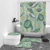 LISM Anti-mold Waterproof Shower Curtain Set - Sea Turtle Design