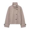 2026 Fall Womens Street Fashion Casual Stand Collar Coat Design Outerwear W03 6995