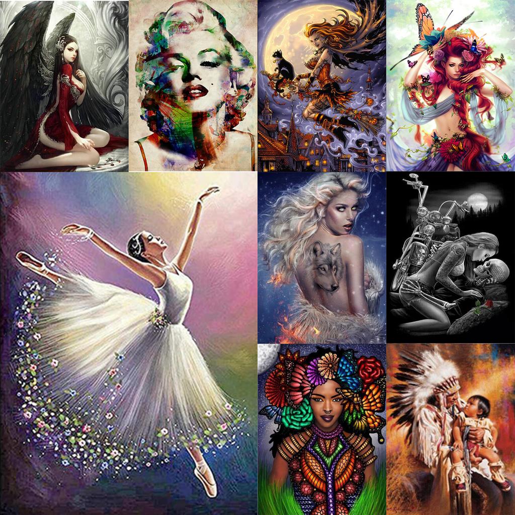 5D Diamond Painting Diy Character Series Full Diamond Handmade Diamond Embroidered Mosaic Pattern Home Decoration New Year Gift