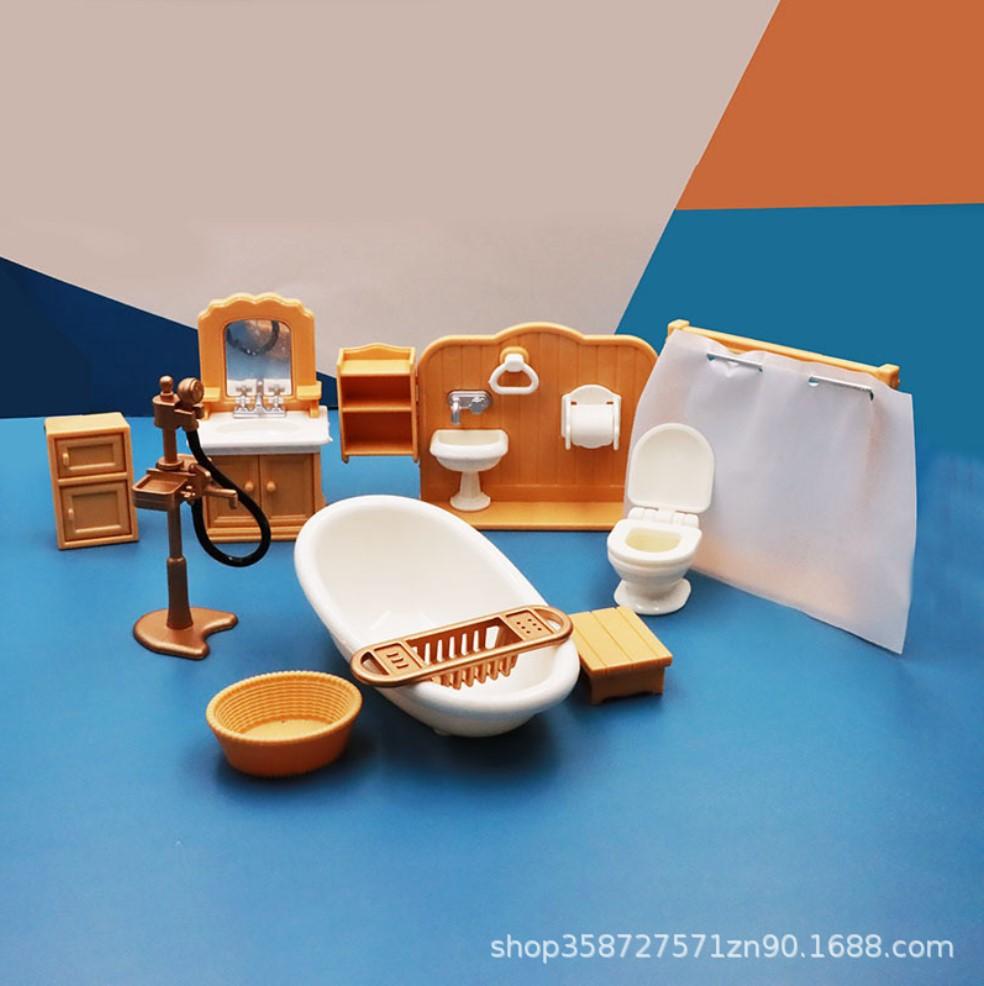 Play House Toy Simulation Mini Furniture Full Set Kitchen Doll House Miniature Food Play Scene Ornament Girl Model