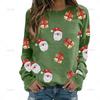 Autumn Fashion 3D Happy Christmas Print Sweatshirts Santa Claus Xmas Graphic Round Neck Hoodies Women Funny Clothing Sweatshirt