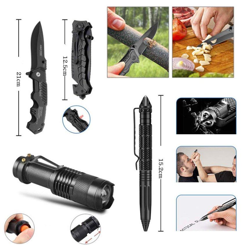 Kit de Survie d'urgence en Plein air, 38 en 1 avec Kit de Premiers