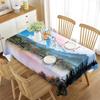 Berg en Rivier Impressie Schilderij Tafelkleed Rechthoekige Tafelhoes voor Koffietafel Eetkamer Keuken Woonkamer Decoratie