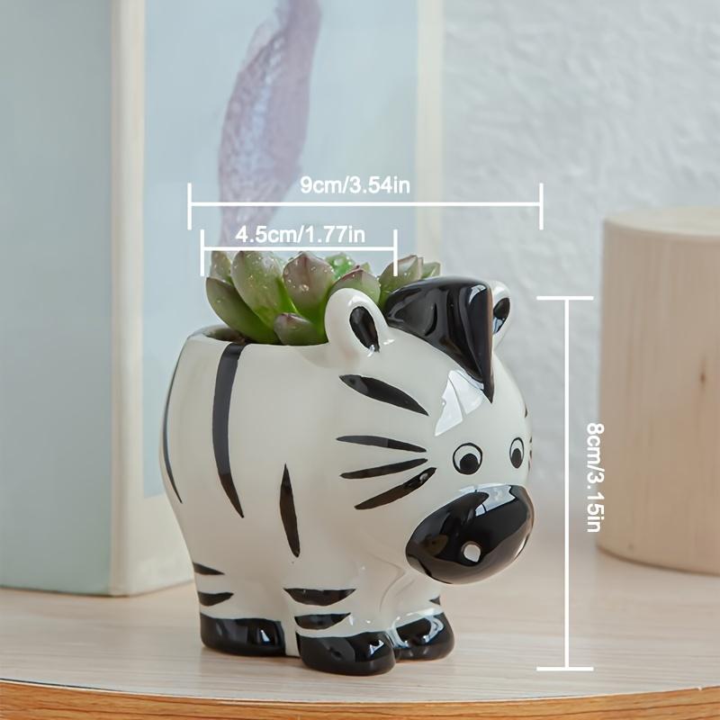 A Cute Animal-Themed Ceramic Planter for Succulents, Perfect for Decorating Your Balcony Table. Gardening Gift Home Decor