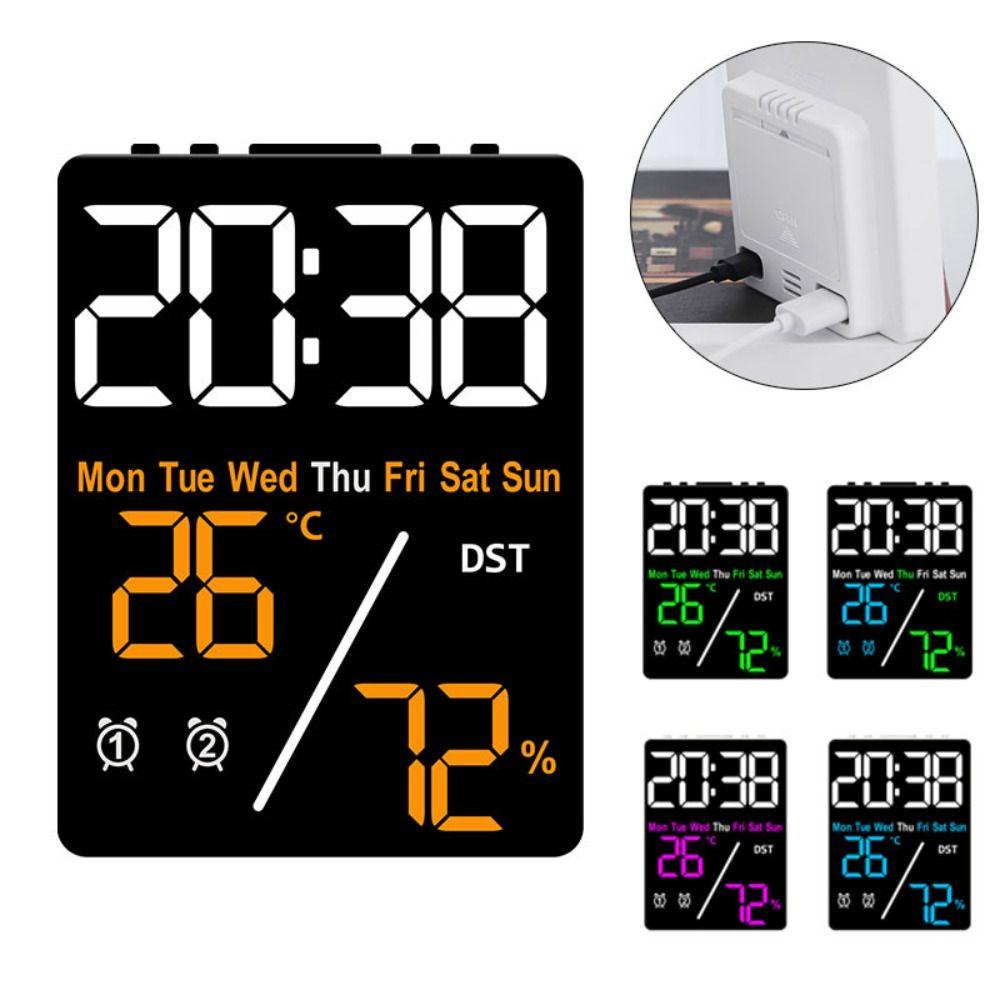 Temperature Digital LED Clocks Multi-functional Display Table Clock  for Bedroom