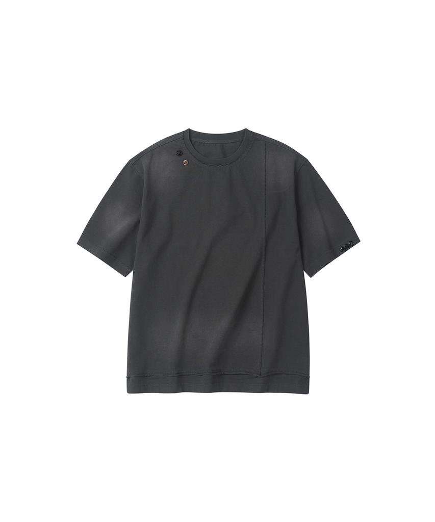 Sekeonmonollogeu Faded Layered Tee [Black]_Sets065Black