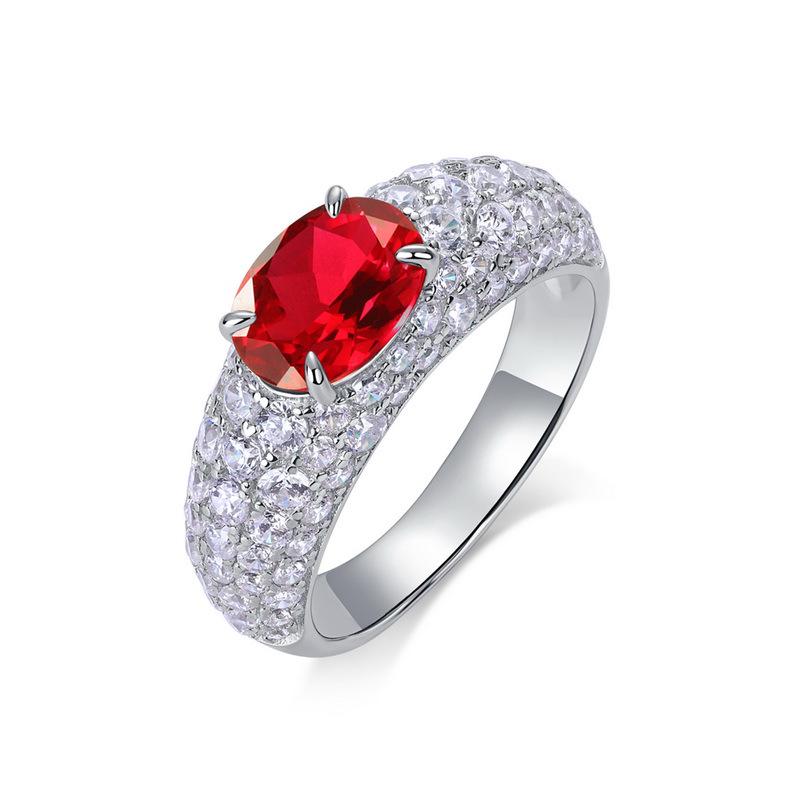 

Кольцо с изумрудом в европейском и американском стиле: Серебро S925 с цветными драгоценными камнями и бриллиантами Роскошный дизайн US 7