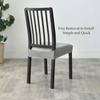 Velvet Stretch Chair Seat Covers Dining Room Removable Washable Chair Seat Protector Slipcover