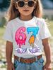 67 Meme Graphic Tshirt Kids Funny Number Print Summer Short Sleeve Loose Streetwear Tops