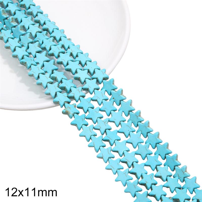 1 Strand 38CM Blue Turquoises Stone Chain Charm Beads Chain DIY Bracelet Necklace Jewelry Making