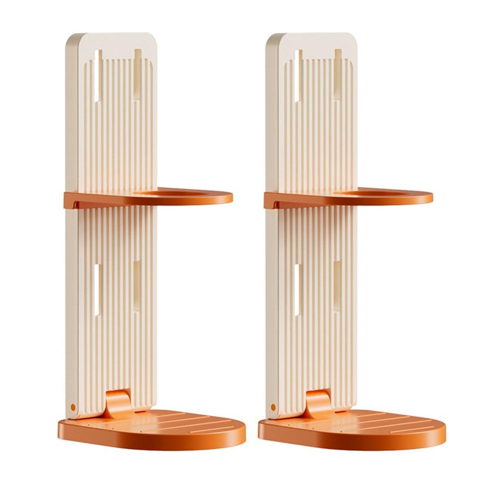 

2Pcs Adjustable Height Hand Soap Storage Rack Foldable Soap Bottle Shelf Household помаранчевий/бежевий