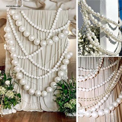 Giant Pearl String Wedding Ornament for Display and Photo Backgrounds