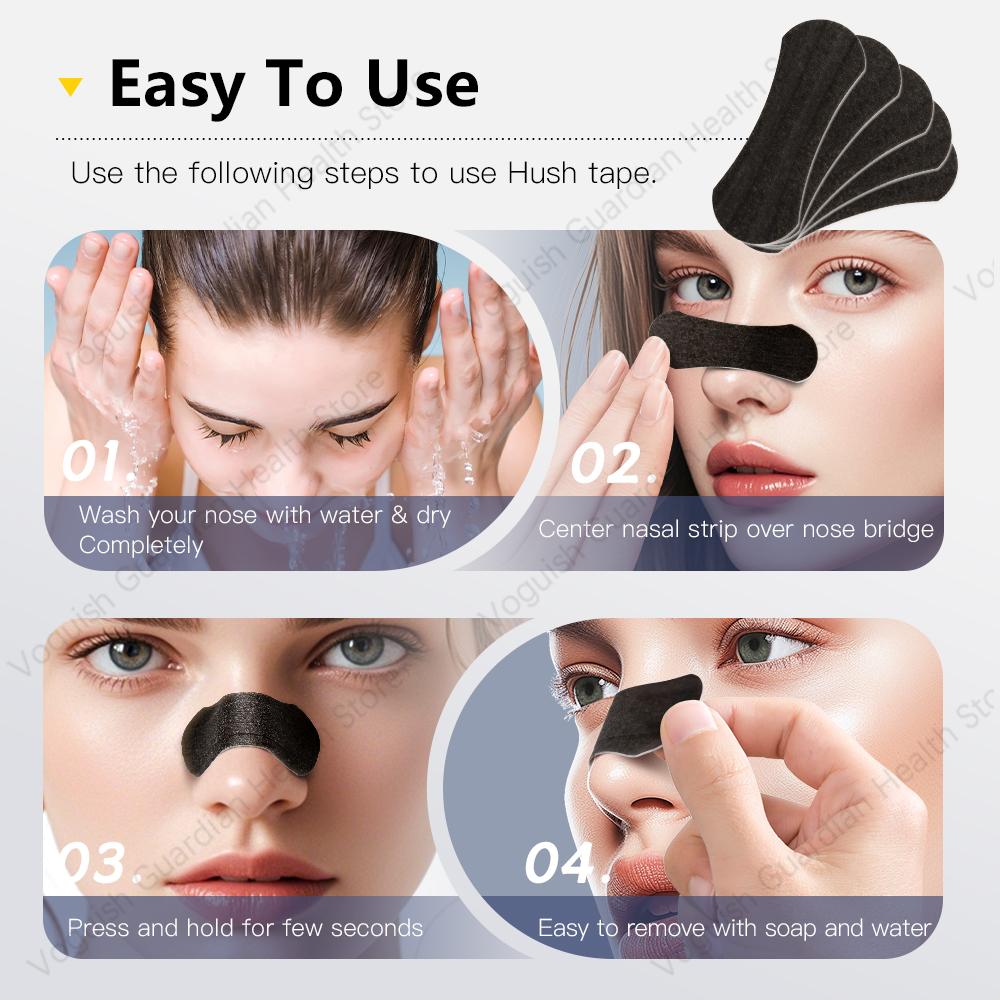 Nasal Strips Portable Breathing Nose Patch Anti Snoring Patch Sleeping Aid Device Easier Breath All Night Healthy Sleep
