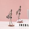 Retro Ironwork Band Ornament Metal Electroplating Mini Music Minimalist Guitar Violin Decoration Handicraft Classical Gift