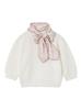 Knit Pullover with Scarf SWNT251206OWHTF