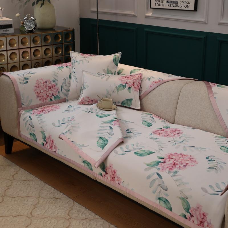 New Summer Sofa Cushion Summer Ice Silk Mat Seat Cushion All Seasons Non-Slip Leather Sofa Cover Cover Cloth Towel
