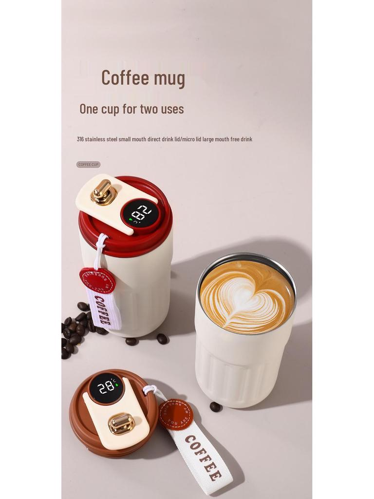New 316 Stainless Steel Insulated Coffee Mug - Stylish, Double-Layer, Portable Travel Cup for Men & Women