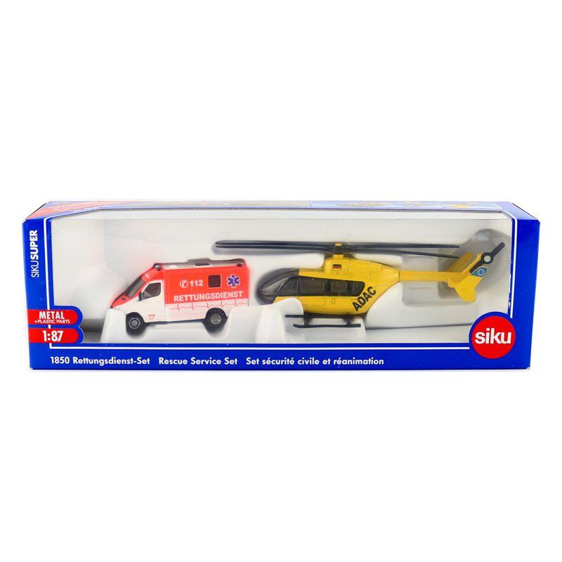 

Benz Mercedes Alloy Ambulance And Helicopter Set Model Toys For Collection