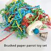 Parrot Toy 5Pieces Set Colorful Shredding Chewable Loofah Corn Leaf Foraging Activity Toy for Bird Behavior Stimulation