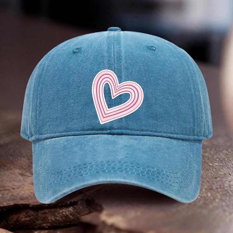 Pc Adjustable Hat with Love Print Pattern Unisex Outdoor Sports Style Ideal Gift for Weddings Parties Birthdays Racing Tea
