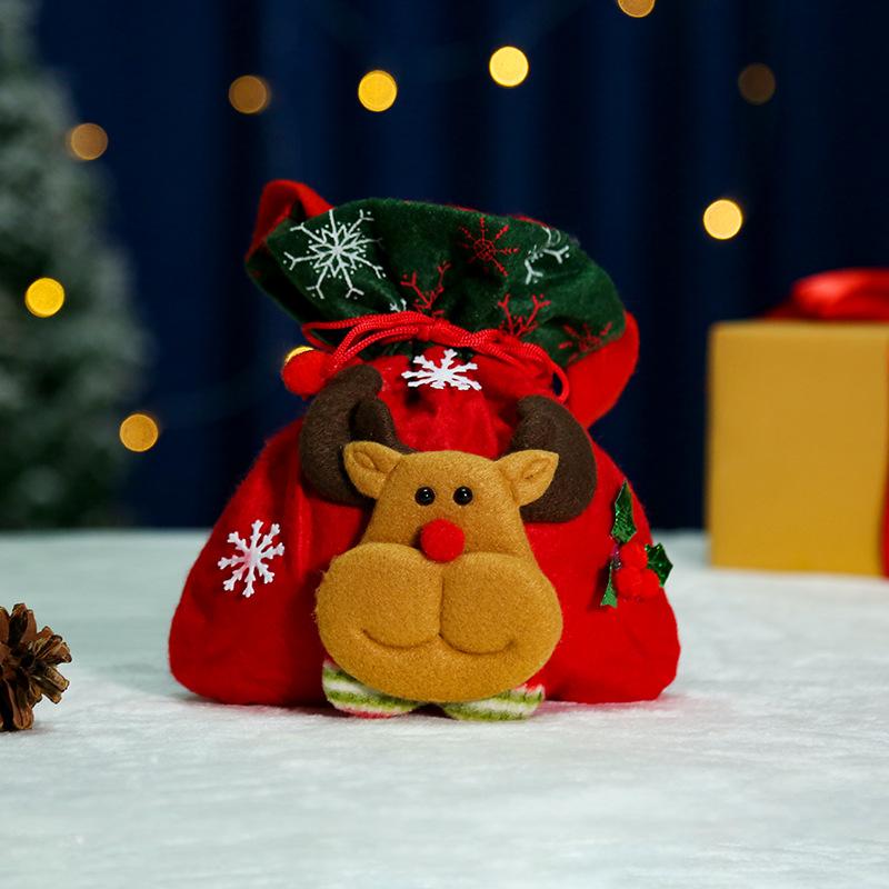 Christmas English Apple Bag Santa Claus Children's Gift Bag Candy Bag Christmas Gift Christmas Bag Bundle Handmade